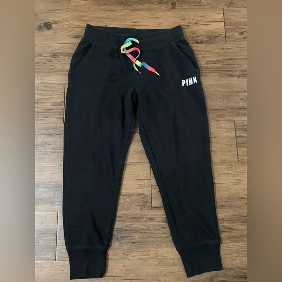 PINK VS RAINBOW OMBRÉ HOODIE / JOGGER OUTFIT SET M - Picture 13 of 16